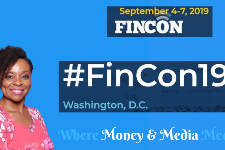 Women in standing next to Fincon message.